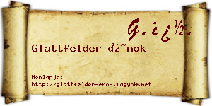 Glattfelder Énok névjegykártya